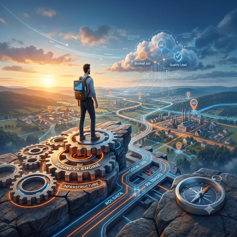 AI created image of a digital marketing agency landscape
