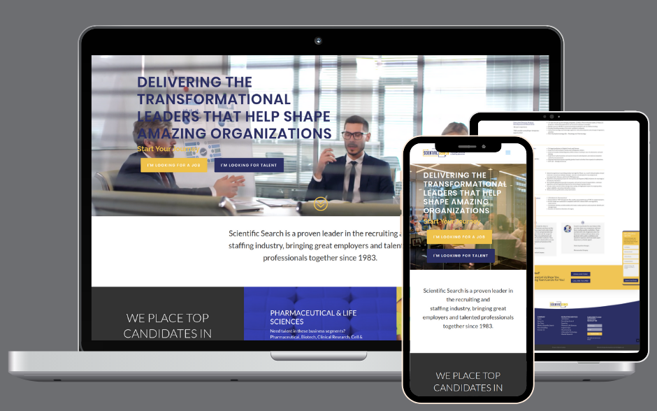 Scientific Search Website design